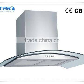 Cheap VESTAR electrical kitchen appliance cooker hood with glass for sale