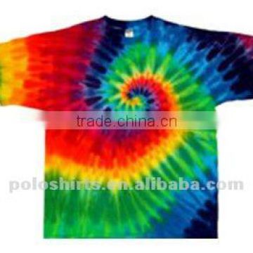 Fashion cotton tie dyed clothing t shirts pants with printing