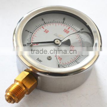 high quality water pressure gauge glycerin filled high pressure gauge