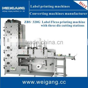 ZBS-450 Printing machine price full automatic 4 color label flexo printer