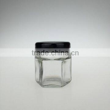 high quality empty hexagon glass honey jar factory price decorative 3cl                        
                                                Quality Choice