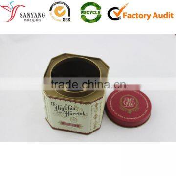 China packaging box supplier made big donut tin canister for chocolate truffle