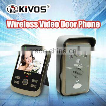 KiVOS new product KDB302A wireless waterproof door intercom tvideo camera doorbell wireless wo way wireless door bell