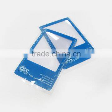 Wholesale plastic magnifier oem high quality magnifying glass sheets credit card size magnifier for promotion