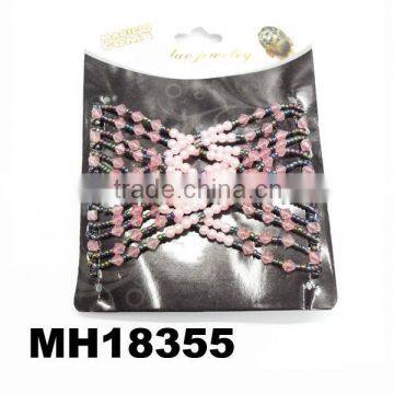 pink AB black acryl beaded stretch easy combs magic hair comb