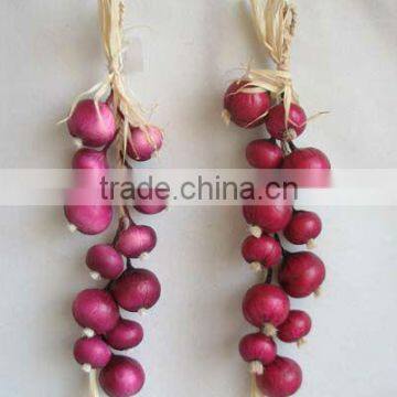 2015 Hot Sale Artificial Fruits Fake Onion String 21 inch Artificial Maize Peel OnionString ornament