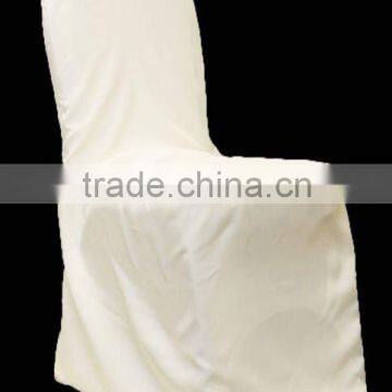 White polyester banquet chair cover for wedding