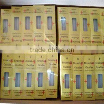 cheap white household pillar wax candle factory price