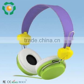 colorful custom logo printed wired headphones without mic