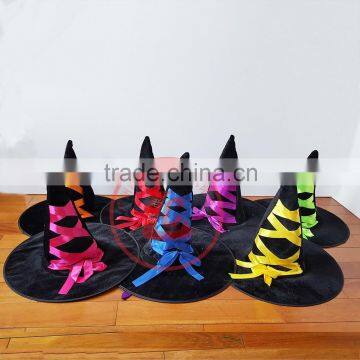 Factory Wholesale Colorful Witch Hat Women's Hat Halloween Witch Hat for Sale