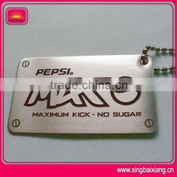 High quality metal hang tag