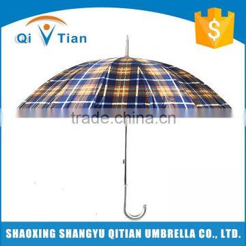 Factory manufacture various custom polyester plaid golf umbrella