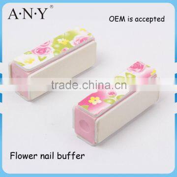 Nail Manicure Polishing and Shinning Flpwer Nail File Buffer Block