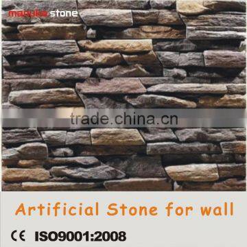 foshan decorative artificial flat white stacked stone