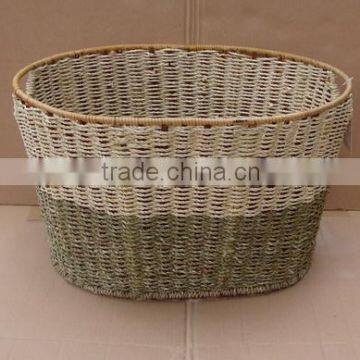 Handmade grass baskets for dirty linen