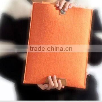 Woolen felt Polyester felt laptop sleeve tablet sleeve