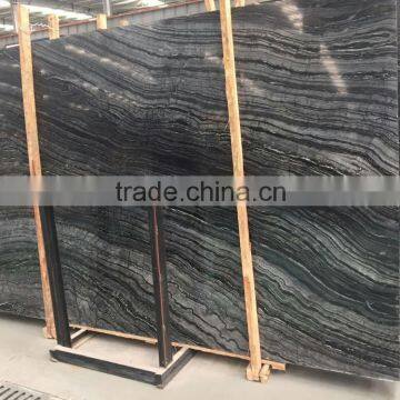 New Ancient Wood Marble Black Wood Marble Wood Look Marble Floor Tile photo-6