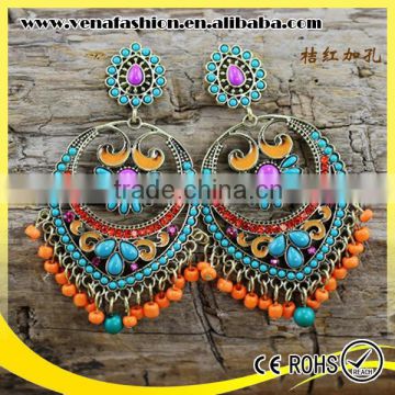 small moq boho hanging top design earring, latest earring design