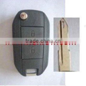 New Product Peugeot 2 button key blank with NE72 Blade (206 key blade)