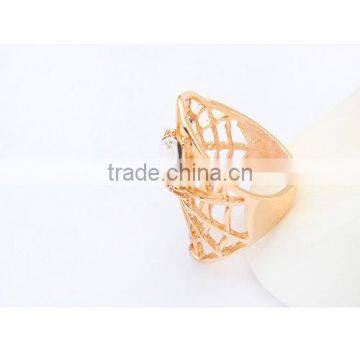 Stainless Steel Nail Rhinestone Big Cobweb Halloween Hollow Finger Ring Design photo-6