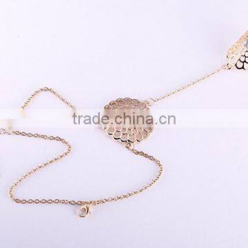 Latest Gold Finger Ring Designs Hollow Sun Shape Gold Women's Finger Ring Bracelet photo-5