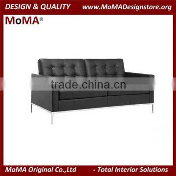 MA-YT122 Modern Leather Sofa With Stainless Steel Legs