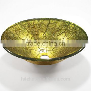 Foshan professional glass basin manufacturer glass wash art basin LH-087