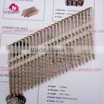 plastic coated 21 degree gun nails