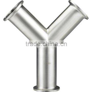 3A Stamdard Stainless Steel Sanitary Clamped Y Tee