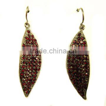 women's leaf shape metal alloy dangle earrings fashion earring designs new model earrings