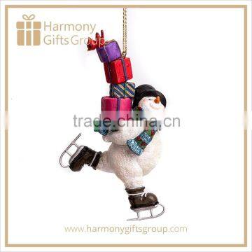 Christmas Skating Snowman Ornament