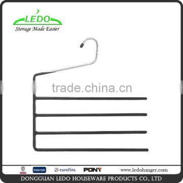 Non-slip Vinyl Coating Open Ended Anti-rust Metal Slack Pant Hangers Metal Clothes Hanger