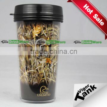 Double Walled Coffee Plastic Cup with Printing