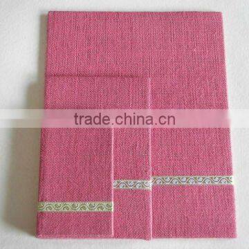 Covered Notepads in Various Size Jute Fabric