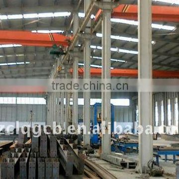 Standard light steel structure worksop with crane