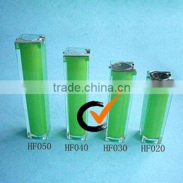 Square Airless Acylic Cosmetic Pump Bottle