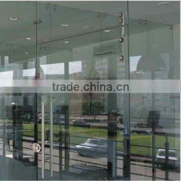 Toughened glazed glass partition wall panel