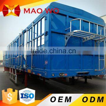 3 axles livestock transport fence cargo box semi trailer for cheapest price