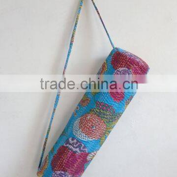 Traditional Yoga Bag Ethnic Yoga Mat Bag Hippie Cross Body Shoulder Bag Kantha Bag Unisex Bag Handmade Yoga Mat Bag