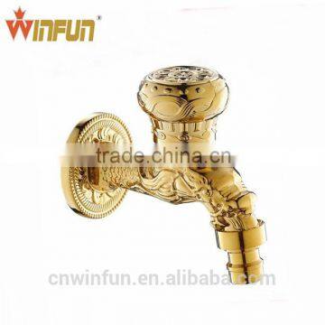 High Quality Gold finish Brass Bibcock washing machine water tap