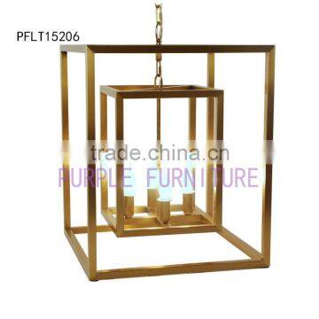 stainless steel square copper plated pandant lamps