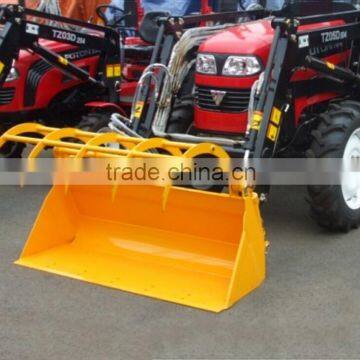 Grapple bucket for tractor front end loader