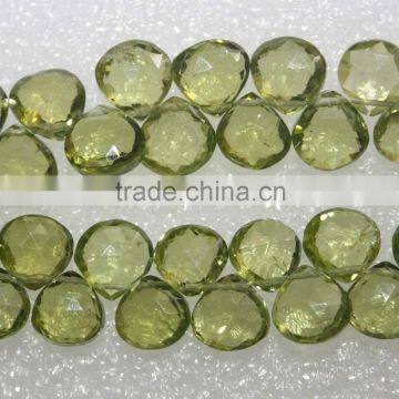 Peridot Faceted Heart