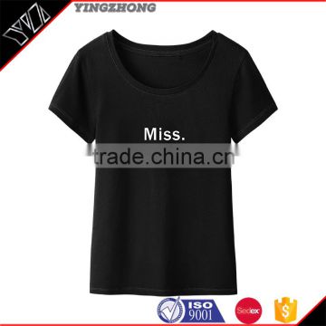 manufacturer china custom women's clothing cotton loose bluk t shirt printing for sale