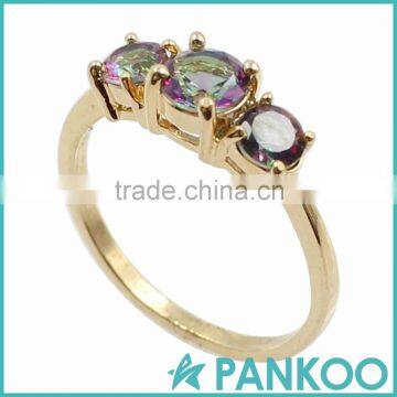 Wholesale Fashion Classic Series of Three Large Opal Sterling Silver Unisex Ring