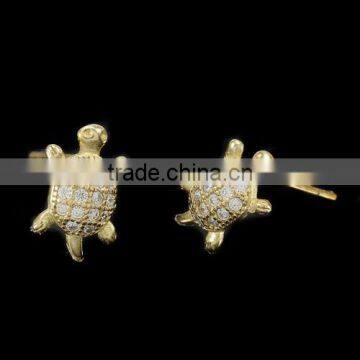 Trendy Jewelry Ninja Turtle Rhinestone Earrings