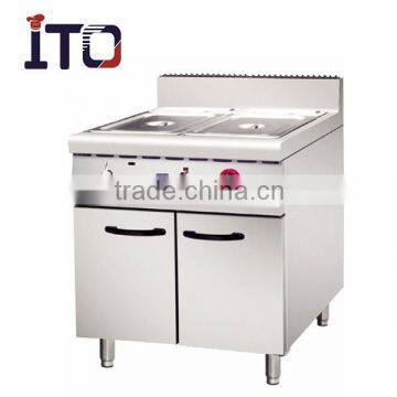 Freestand Commercial Gas Bain Marie Food warmer with Cabinet