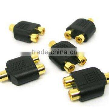 RCA AV Audio Y Splitter Plug Adapter 1 feMale to 2 Female