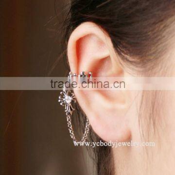 Brass Crown Tragus Ear Piercing Jewelry