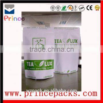 Customized Food grade aluminum foil zipper doypack / Stand up foil tea packaging bags with zipper